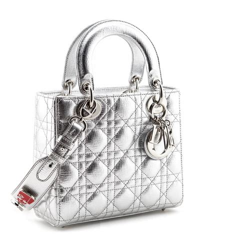 christian dior silver bag